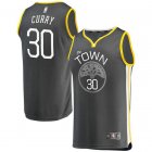 Camiseta Stephen Curry 30 Golden State Warriors Statement Edition Negro Hombre